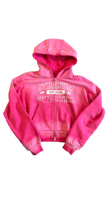 Stratum Pink Varsity Zip-Up